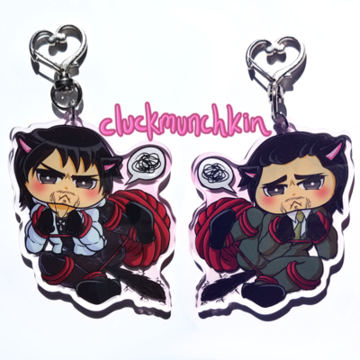 Daigo dojima catboy acrylic charm - like a dragon (ryu ga gotoku rgg)