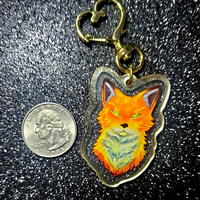 Fox Spirit Keychain | Gold Edges | Double-Sided - Thumbnail 1