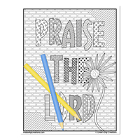 Praise Him_Printable Coloring Pages - Thumbnail 4