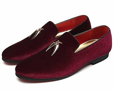 Rounded Toe Handmade Maroon Color Moccasin Loafer Slip Ons Suede Leather Shoes
