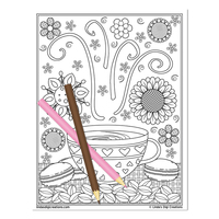 Coffee & Tea_Printable Coloring Pages - Thumbnail 3