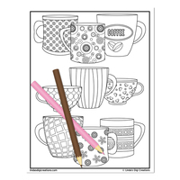 Coffee & Tea_Printable Coloring Pages - Thumbnail 4