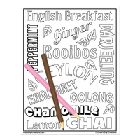 Coffee & Tea_Printable Coloring Pages - Thumbnail 6