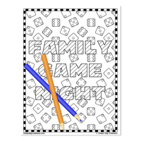 Family Game Night_Printable Coloring Pages - Thumbnail 5