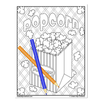 Movie Night_Printable Coloring Pages - Thumbnail 6