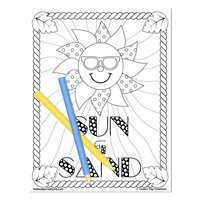Sun & Sand_Printable Coloring Pages - Thumbnail 8