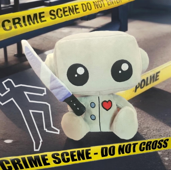 Stabby Robot Plush Magnetic Removeable Knife 