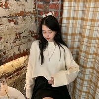 Purple Irregular Cropped Sweater  - Thumbnail 3