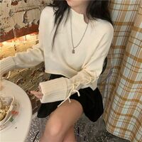 Purple Irregular Cropped Sweater  - Thumbnail 6