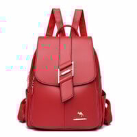 Unique Single H Buckle Kangaroo Satchel Bags For Teen Purse PU Leather Women's Backpack - Thumbnail 7