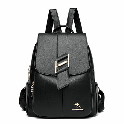 Unique single h buckle kangaroo satchel bags for teen purse pu leather women's backpack