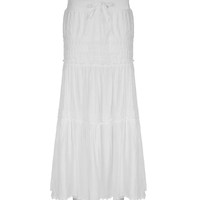 White Low Waist Maxi Skirt  - Thumbnail 5