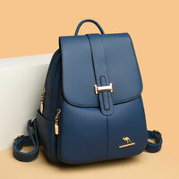 Fashion Single H Buckle Kangaroo Satchel Bags Purse For Teen PU Leather Women's Shopping Backpack - Thumbnail 6