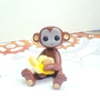 Robot in a monkey costume resin figurine desk robot decor, nursery decor-1