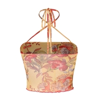 Flower Mesh Crop Top  - Thumbnail 4