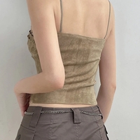 Brown Khaki Crop Top  - Thumbnail 4