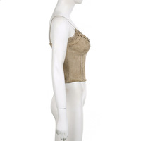 Brown Khaki Crop Top  - Thumbnail 6