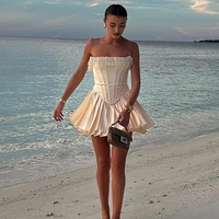 Pearl Tassel Pleated Mini Dress  - Thumbnail 2