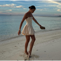 Pearl Tassel Pleated Mini Dress  - Thumbnail 6