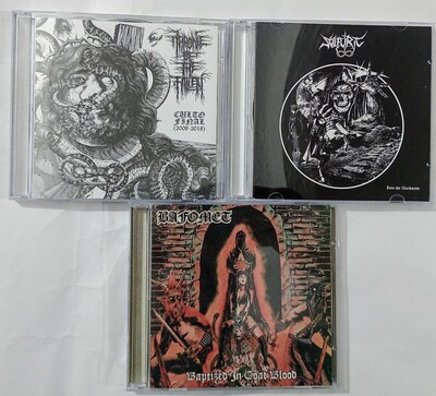 THRONE  OF THE FALLEN, SULFURIC and BAFOMET Cds