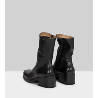 Cowhide square toe genuine leather thick heel Martin boots retro knight short boots - Thumbnail 4