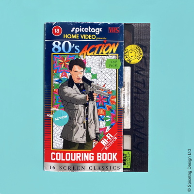 80's Action Movie Adult Colouring Book