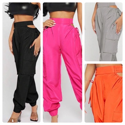 Cutout Waist Pants-TD