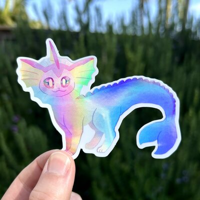 Shiny vaporeon holographic sticker