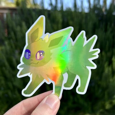 Shiny jolteon holographic sticker