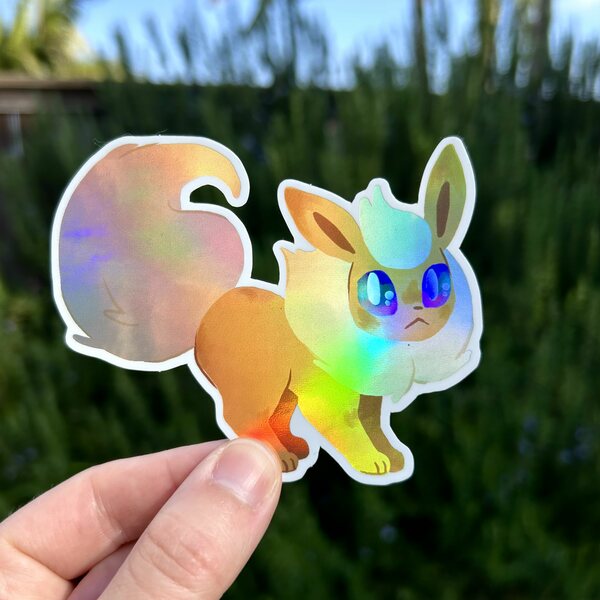 Shiny Flareon Holographic Sticker