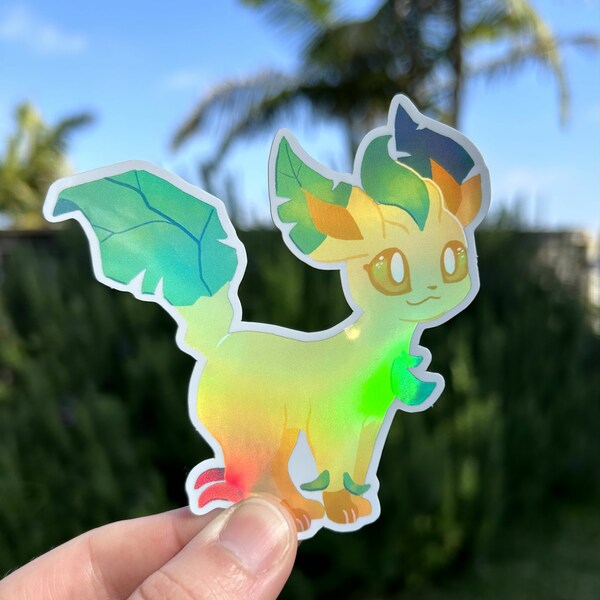 Shiny Leafeon Holographic Sticker
