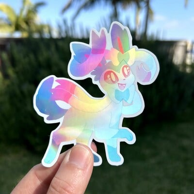 Shiny sylveon holographic sticker
