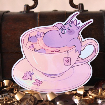 Milky tea goblin sticker
