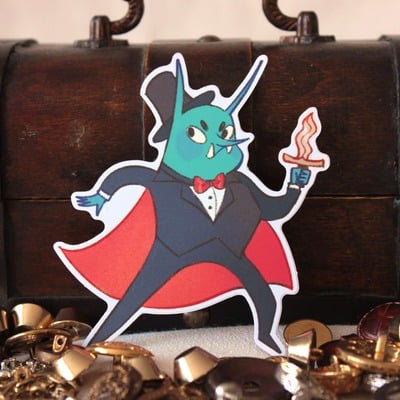 Dapper dagger goblin sticker