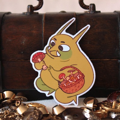 Mushroom goblin sticker