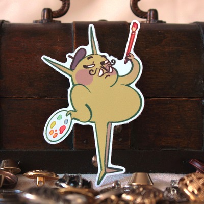 Snobby artist goblin sticker