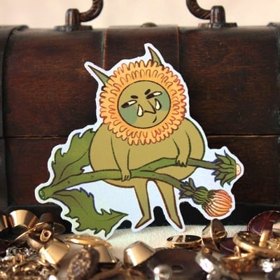 Dandelion goblin sticker