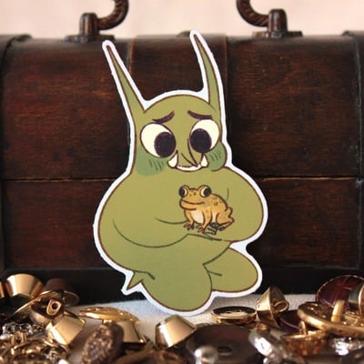 Froggy goblin sticker