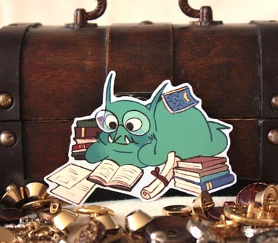 Studious Goblin Sticker