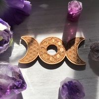 Rose Quartz Aura Orb with Moon Holder - Thumbnail 4