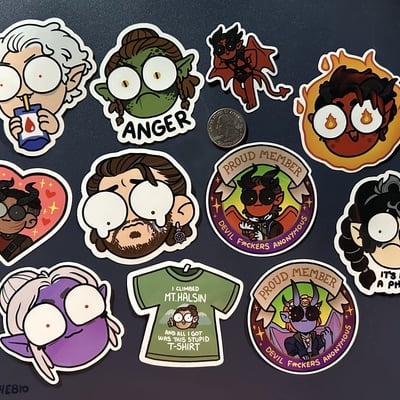 Baldur's gate 3 stickers