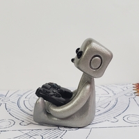 Gamer Robot Figure Resin Art Toy Desk Gift - Thumbnail 3