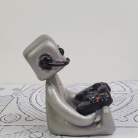 Gamer Robot Figure Resin Art Toy Desk Gift - Thumbnail 4