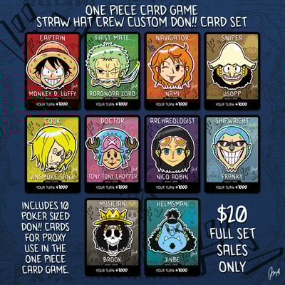 Custom strawhat don!! set - op card game