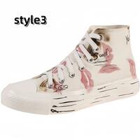 New cute rabbit cartoon creative funny hand-painted shoes - Thumbnail 3