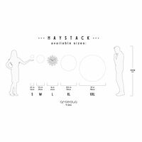 Organic handmade wall clock in shades of silver - Haystack Frozen - Thumbnail 5