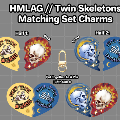 Hmlag // twin skeletons matching charms