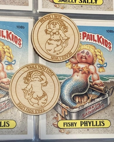 Garbage Patch Double Sided Wooden Token