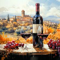 Wine Country Cross Stitch Pattern - Thumbnail 2