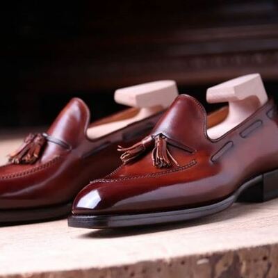 Handmade men fashion leather shoes, spring shoes, tassel loafer,driving shoes